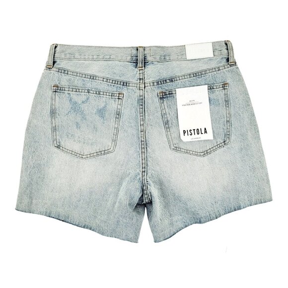 Pistola Devin Button Fly High Rise Mom Cut Off Jean Shorts 32 (Measures 34) NWT - Picture 7 of 13